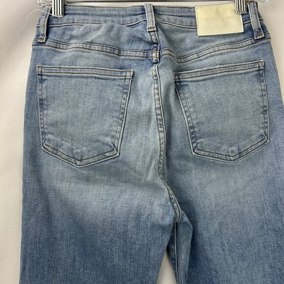 Jonathan Simkhai Women’s 27R Straight Leg Denim Jeans Organic Cotton Distressed - Picture 15 of 15